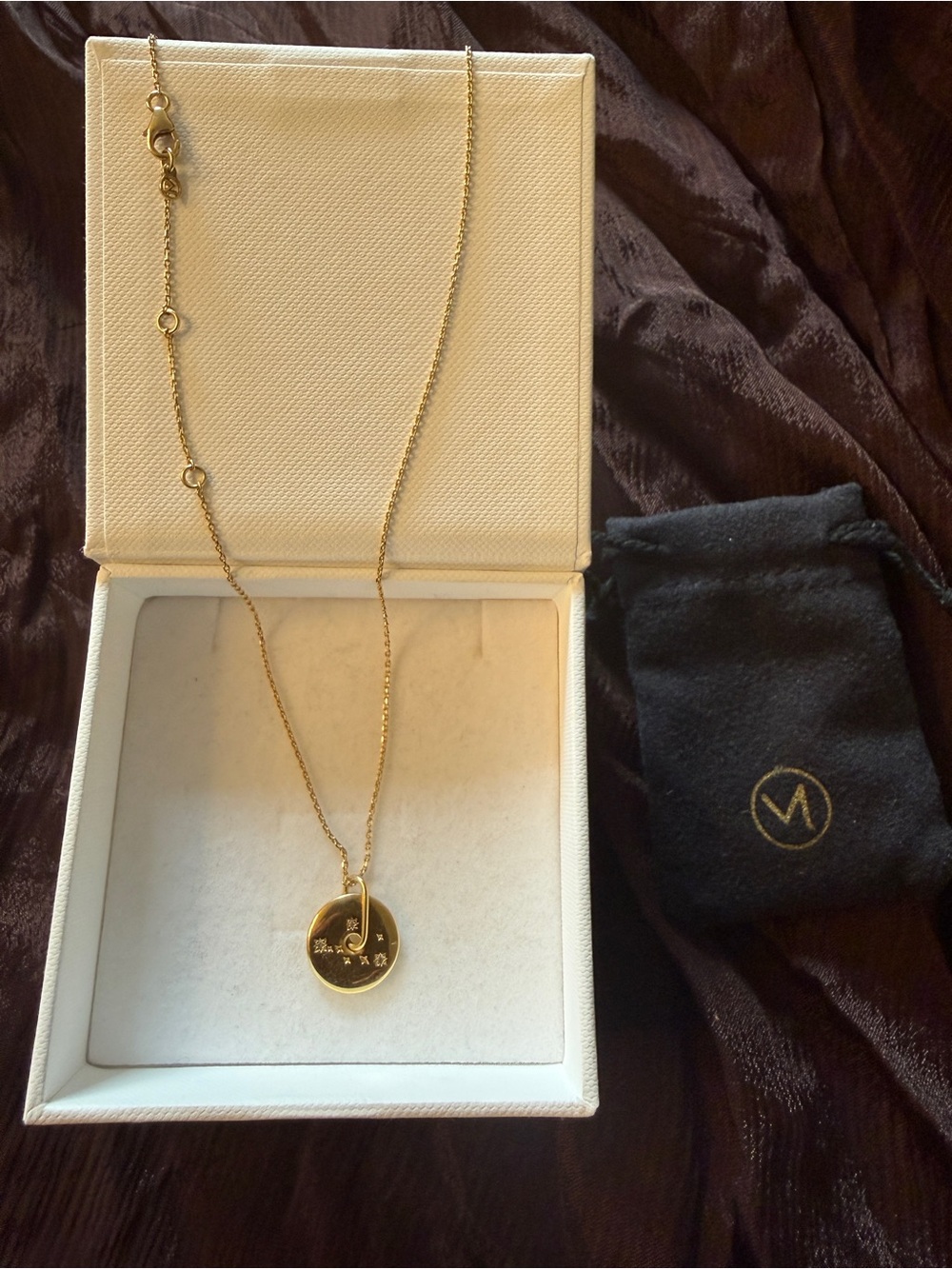 Gold Pendant Necklace with Star Accents - Women Jewelry